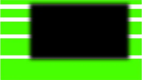 Large black rectangle with shadow over green stripes Stock Illustration