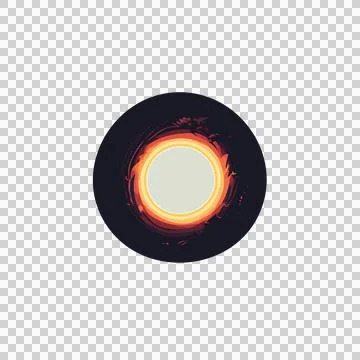 Large Black Solid Circle centered minimalist shape Stock Illustration