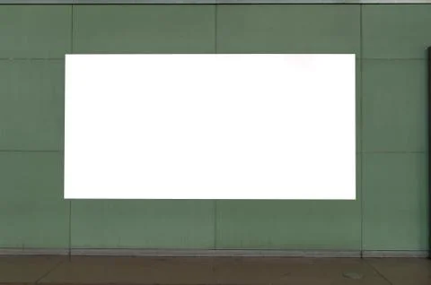 Large blank billboard on a street wall, banners with room to add your own tex Stock Photos