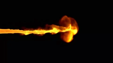 A large blazing flame on a black background Stock Footage 149480493