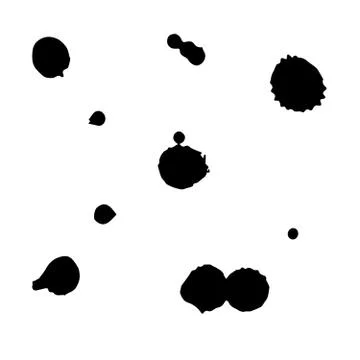 Large blobs of ink contaminated surface Stock Illustration