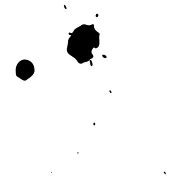 Large blobs of ink contaminated surface Stock Illustration