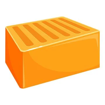 This is a large block of cheddar cheese with slices missing Stock Illustration