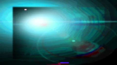 Large blue flickering light spread and colored noise lines Stockbeeldmateriaal 320147262