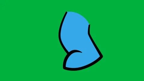 Large blue musical note on green screen background ideal for music-related Stock Footage 308867893