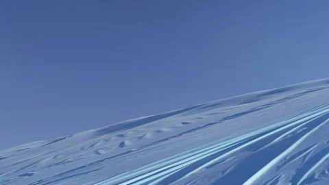 Large blue plastic covering with matched blue sky Stock Footage 132157458