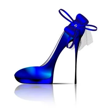Large blue shoe Stock Illustration