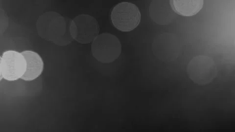 Large Blurred Headlight Bokeh Circles in Night Fog Stock Footage 342344559