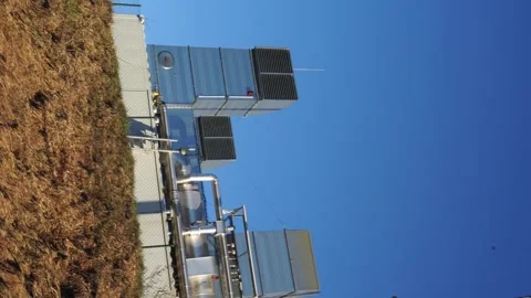Large boiler room vertical video Stock Footage 262494333