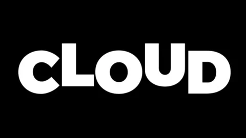 Large bold white text reading "Cloud" Stock Footage 314576293