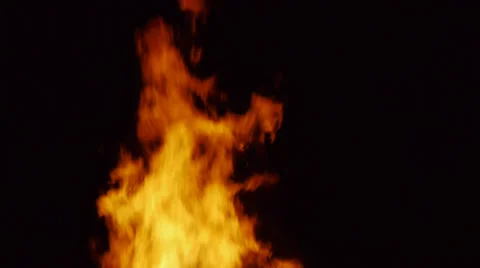 Large bonfire flames against night sky 스톡 동영상 36635411