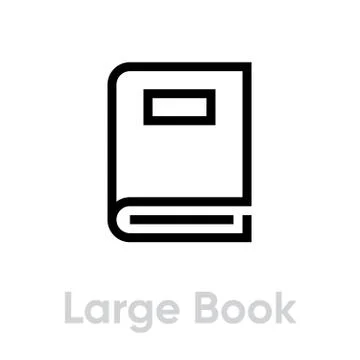 Large Book icon. Editable Line Vector. 스톡 일러스트