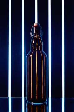 Large bottle of beer Stock Photos