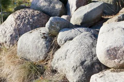 A large boulder in the sun,background Stock Photos