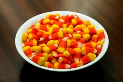 Large bowl of candy corn Stock Photos