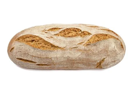 Large bread isolated on a white background Foto stock