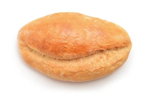 Large bread on white Stock Photos