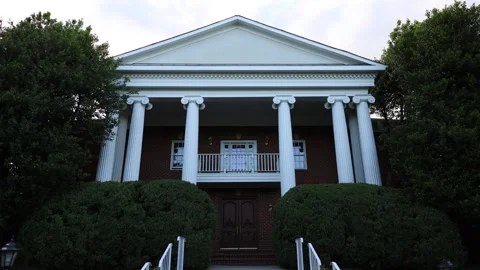 Large brick mansion with white columns Stock Footage 337796430