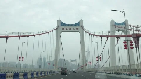 Large Bridge in china . Stock Footage 133318439