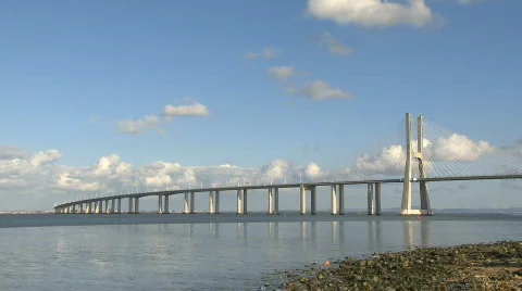 Large bridge time lapse 動画素材 485365