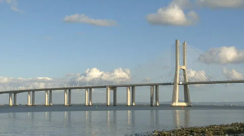 Large bridge time lapse Video stock 485367