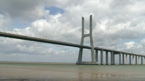 Large bridge time lapse Stock Footage 619205