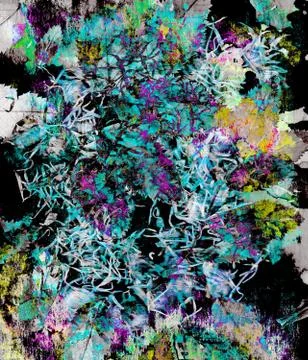 Large bright backgrounds. The mixing paints and nature Stock Illustration