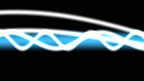 Large Bright Bendy Twisted Fluorescent Lights Video stock 143908526