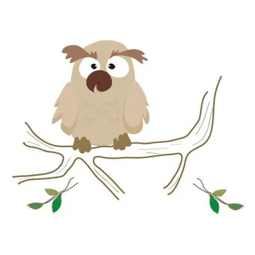 A large brown owl. Stock Illustration