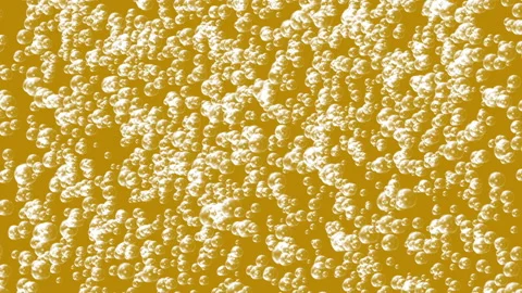 Large bubbles rising in golden liquid Stock Footage 170181270