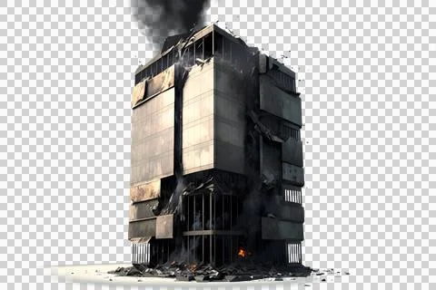 Large building burn 2 Stock Illustration