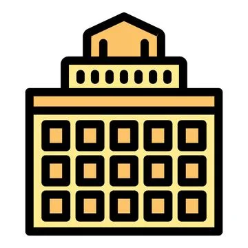 Large building with many windows is representing the concept of architecture Ilustración de archivo