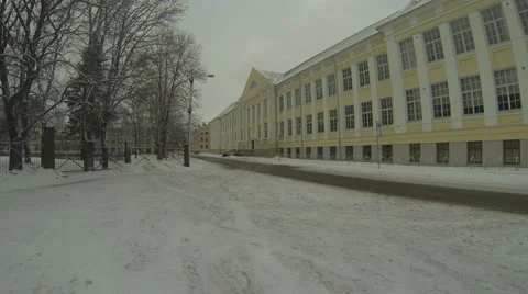 Large building from modernism time. Stock Footage 46672935