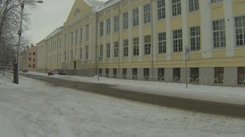 Large building from modernism time. Stock Footage 46672963