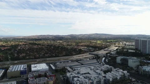 A large building with a mountain in the background Stock Footage 155459816