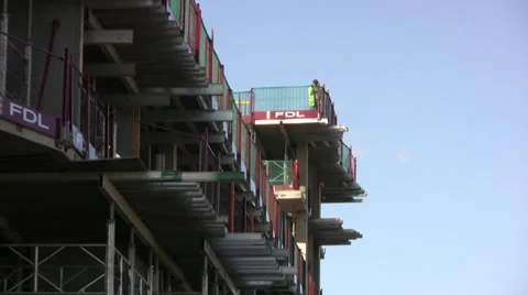 Large building under construction Stock-Footage 37184081