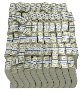Large bundle of us dollars Stockillustratie