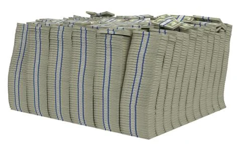 Large bundle of us dollars isolated イラスト素材