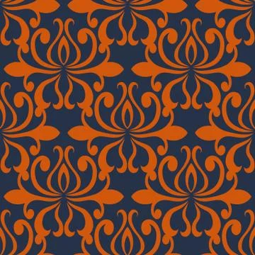 Large busy bold arabesque seamless pattern Ilustración de archivo