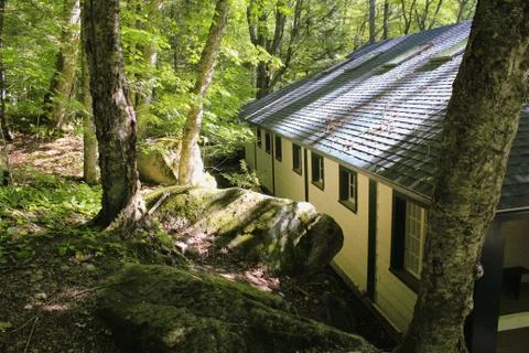 Large Cabin in the Woods Stock Photos