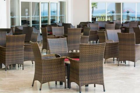 Large Cafeteria in Terrace Stock Photos
