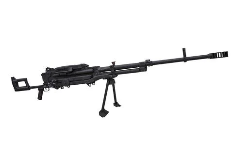 Large-caliber 12.7-mm machine gun "Kord". In addition to the infantry version Stock Photos
