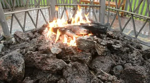 Large campfire Stock Footage 12322617