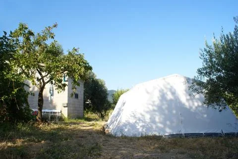 Large camping tent Stock Photos
