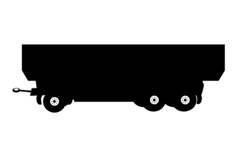Large Car Trailer. Vector Illustration Stock Illustration