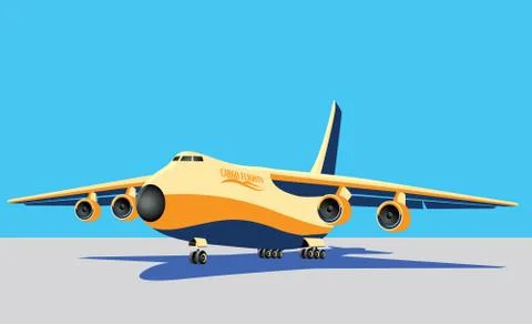 Large cargo plane Stock Illustration