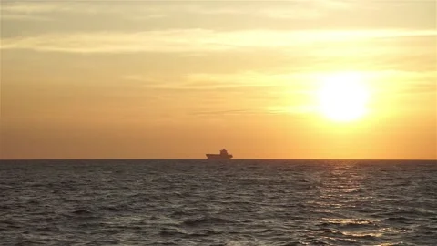 Large cargo ship. A bulk carrier carries cargo across the ocean. Stock Footage 133684809