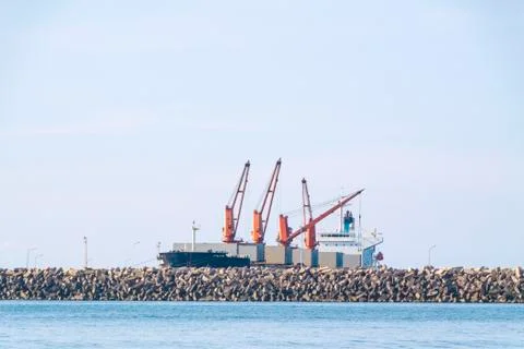 Large cargo ship Stock Photos