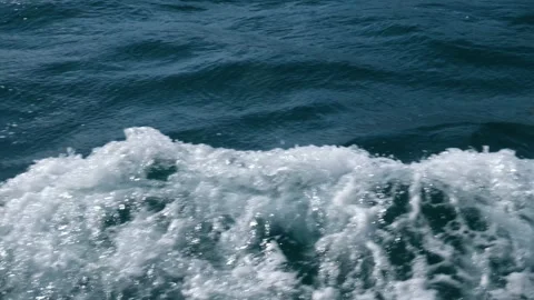 Large cargo ship sailing on the sea. Bow of the ship, Bulb close-up. Logistics Stock Footage 293207082