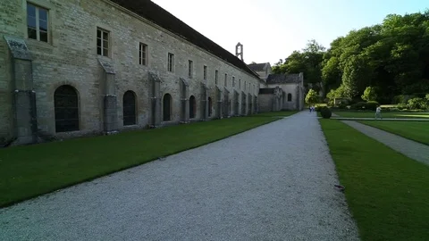 Large castle garden Stock Footage 77294463